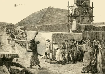 Pyramidin rakentaminen, 1890.