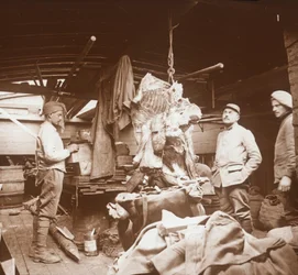 Teurastajat proomulla, Somme, Pohjois-Ranska, c1914-c1918