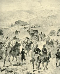 Kenraali Robertsin leiri Thalissa Kuram-joen varrella, 1901.