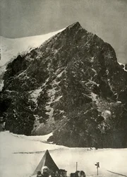 Leiri 17. joulukuuta Ferrarin jäätiköllä Sentinel Rockin alla, 1908, 1909