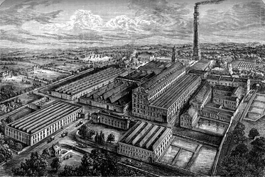 Camperdown pellavatehtaat, Dundee, c1880