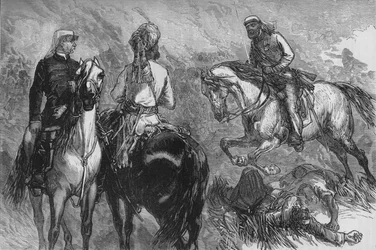 Kapteeni Hope Johnstone tuo uutisia vangitsemisesta, c1880