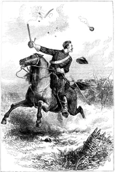 Kapteeni Northrop johti hyökkäystä Knoxvillessä, Tennesseessä, Amerikan sisällissota, 1863 c1880