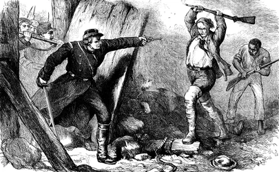 John Brownin vangitseminen konehuoneessa, c1880