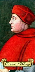 Kardinaali Wolsey, otettu savukekorttisarjasta, 1935