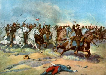 Yhdysvaltain vakituisten henkilöiden ratsuväkihyökkäys, Espanjan ja Amerikan sota, 1898