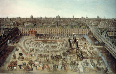 Ludvig XIII:n ja Itävallan Annan hääsopimusta juhlitaan..., 1612.