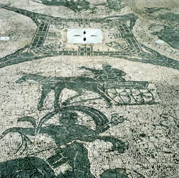 Chariotier, mosaiikki, Cisarii, Ostia, Italia, C1st Century