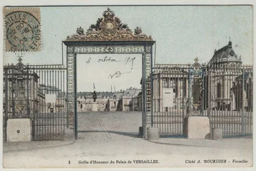 Chateau de Versailles: kunniaruudukko - Postikortti vuodelta 1905