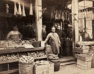 Chinatownin ruokakauppa (m/w kuva)