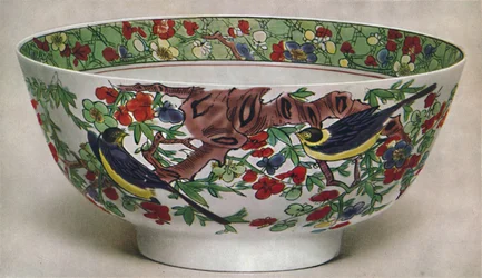 Kiinalainen posliinikulho. Famille Verte. KAng Hsin aikakausi, 1662-1722, 1928.