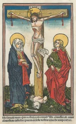 Kristus ristillä Neitsyen ja Pyhän Johanneksen kanssa, 1491.