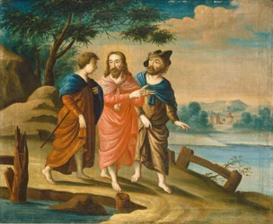 Kristus tiellä Emmaukseen, n. 17251730.