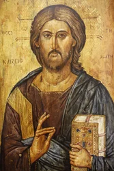 Kristus pantokraattori maalaus Madrid Espanja
