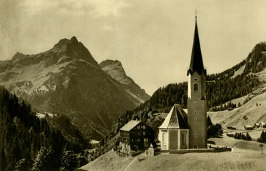 Schröckenin kirkko, Bregenzerwald, Itävalta, 1935.