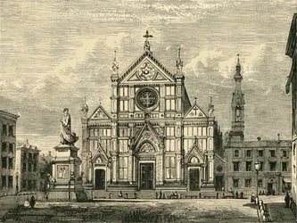 Santa Crocen kirkko, Firenze, 1890.