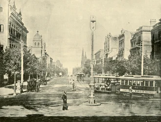 Collins Street, Melbourne, Treasury Buildings, 1901.