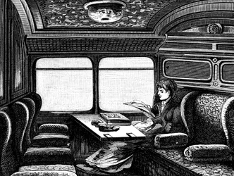 Orient Expressin lokero varattu naisille, c1895