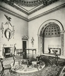 Kontrastit sisätilat: Palladian - The Dining-Room, Holkham, Norfolk, William Kent, Regency
