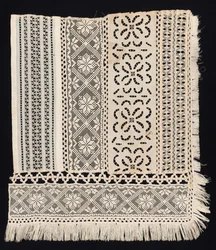 Kulmafragmentti, jossa on erilaisia kuvioita, 1800-luku.