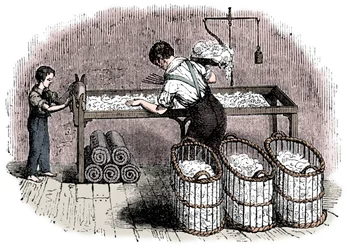 Puuvillan valmistus, c1845