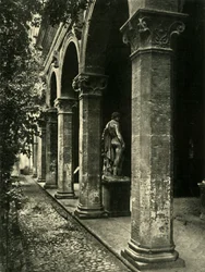 Palazzetto Venezian sisäpiha, Rooma, Italia, 1908.