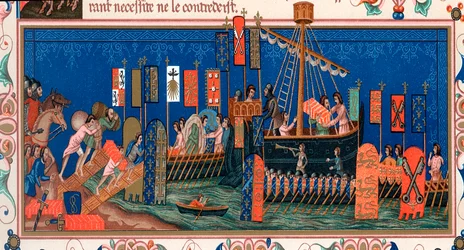 Ristiretkeläiset lähdössä pyhään maahan, 1400-luku