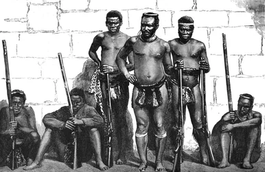 Dabulamanzi, yksi zulupäälliköistä Isandhlwanassa ja Ghingilovossa, noin 1880