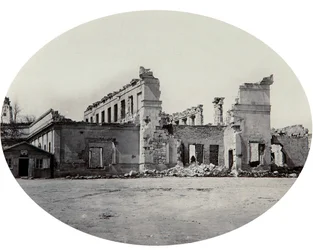 Vaurioitunut rakennus Sevastopolissa Krimin sodan jälkeen, Krim, 1850-luku