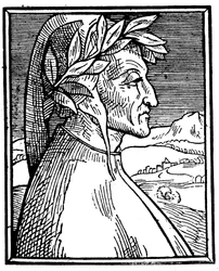 Dante Alighieri 1265-1321, italialainen runoilija, 1521