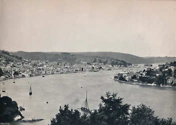 Dartmouth - Yleisnäkymä, joka näyttää Britannian kelluvan merivoimien korkeakoulun, 1895
