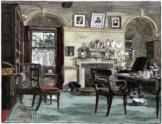 Darwins opiskelee Down Housessa, kodissaan lähellä Beckenhamia Kentissä, 1883