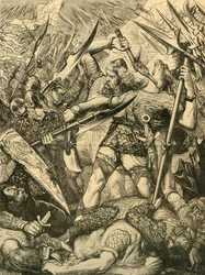 Haroldin kuolema Hastingsin taistelussa 1873.