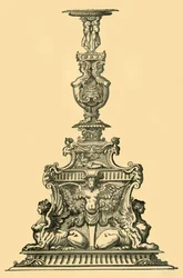 Suunnittelu kynttelikkölle, 1500-luku, 1881.