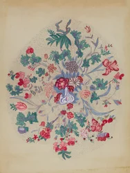 Yksityiskohta Appliqued Quilt, 19351942.