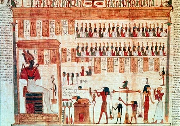 Yksityiskohta kuolleiden kirjakääröstä, muinainen egyptiläinen, Ptolemaios-kausi, 332-30 eaa.