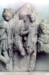 Yksityiskohta Pergamonin alttarin Telephus-friisistä, 164-156 eaa