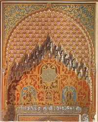 Yksityiskohta Lindarajas Parvekkeen keskiosasta, 1907.