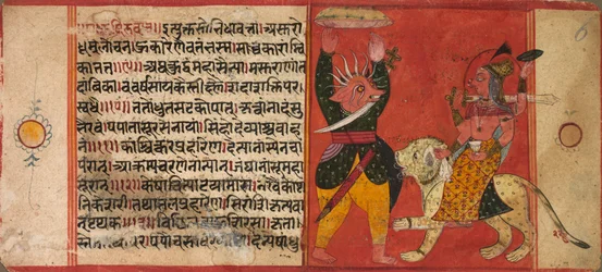 Devi hyökkää demoniin, c. 1630.