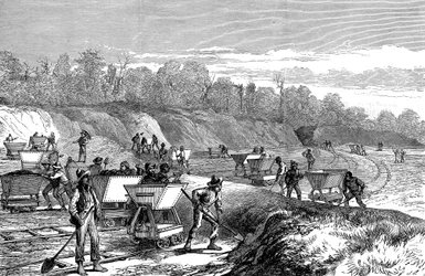 Panaman kanavan kaivaminen, 1888
