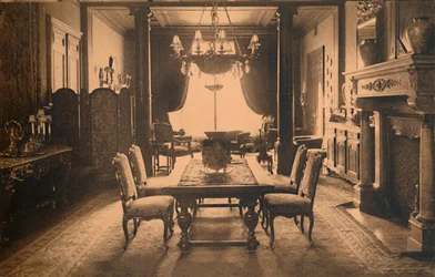 Ruokasali Kuuban suurlähetystössä Brysselissä, Belgiassa, 1927.