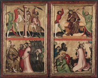 Diptyykki Kristuksen kärsimyksellä, n. 1400.