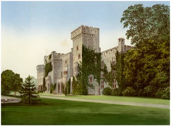 Downton Castle, Herefordshire, Baronet Boughtonin koti, vuodelta 1880