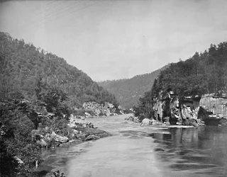 Dragon Gorge, New River, Länsi-Virginia, 1897.