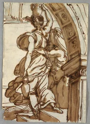 Piirustus, Borgon polttaminen Rafaelin jälkeen, 1700 -luvun loppu
