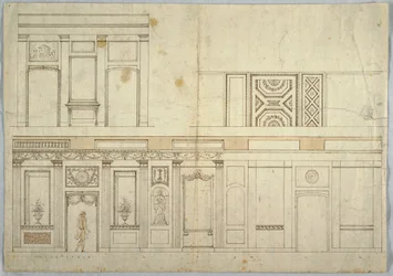 Piirustus, sisustussuunnitelma, 1800-1820