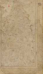 Piirustus eläimistä ja kasveista, 1600-luvun alku.