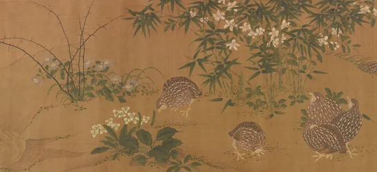 Ankat, kukat ja viiriäiset, Ming-dynastia, 1368-1644.