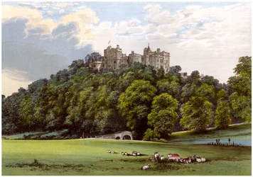 Dunsterin linna, Fownes-Luttrellin perheen koti, Somerset, 1880