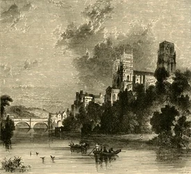 Durhamin katedraali lounaasta, 1898.
